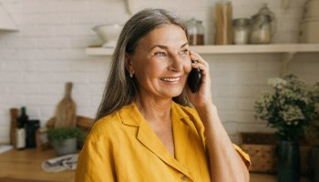 Woman talking on the phone