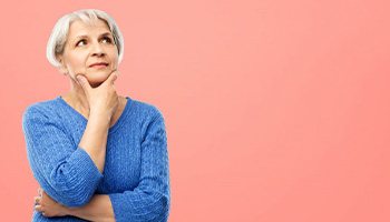 Lady thinks something over