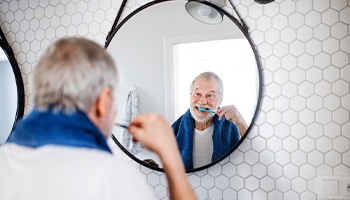 Man brushing his teeth
