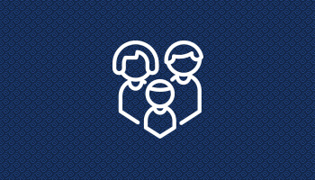 Animated family of three icon