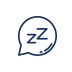 Animated icon of a speech bubble that says Z Z