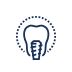 Animated dental implant icon