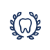 Animated icon of tooth surrounded by laurels
