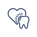 Animated tooth and heart icon