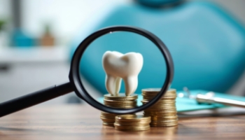 Digital illustration of a single dental implant being placed in Danville