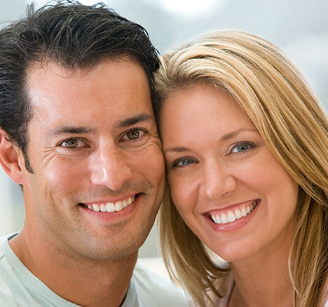 Young happy couple smiling