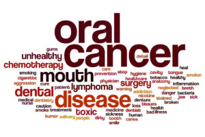 oral cancer word cloud in red