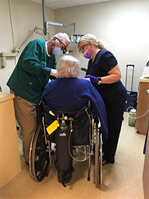 Patient receiving dental care