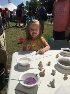 Girl at table