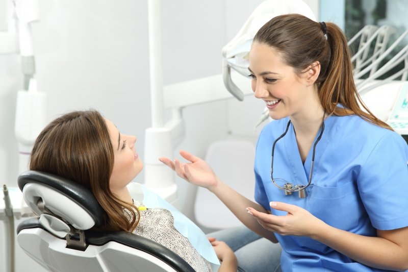 a patient undergoing a dental visit in Danville